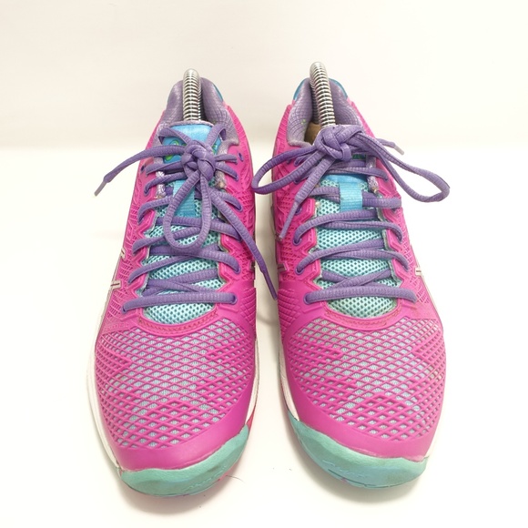 Asics IGS Gel Pink Purple Blue Running Shoes 6 - Picture 3 of 8